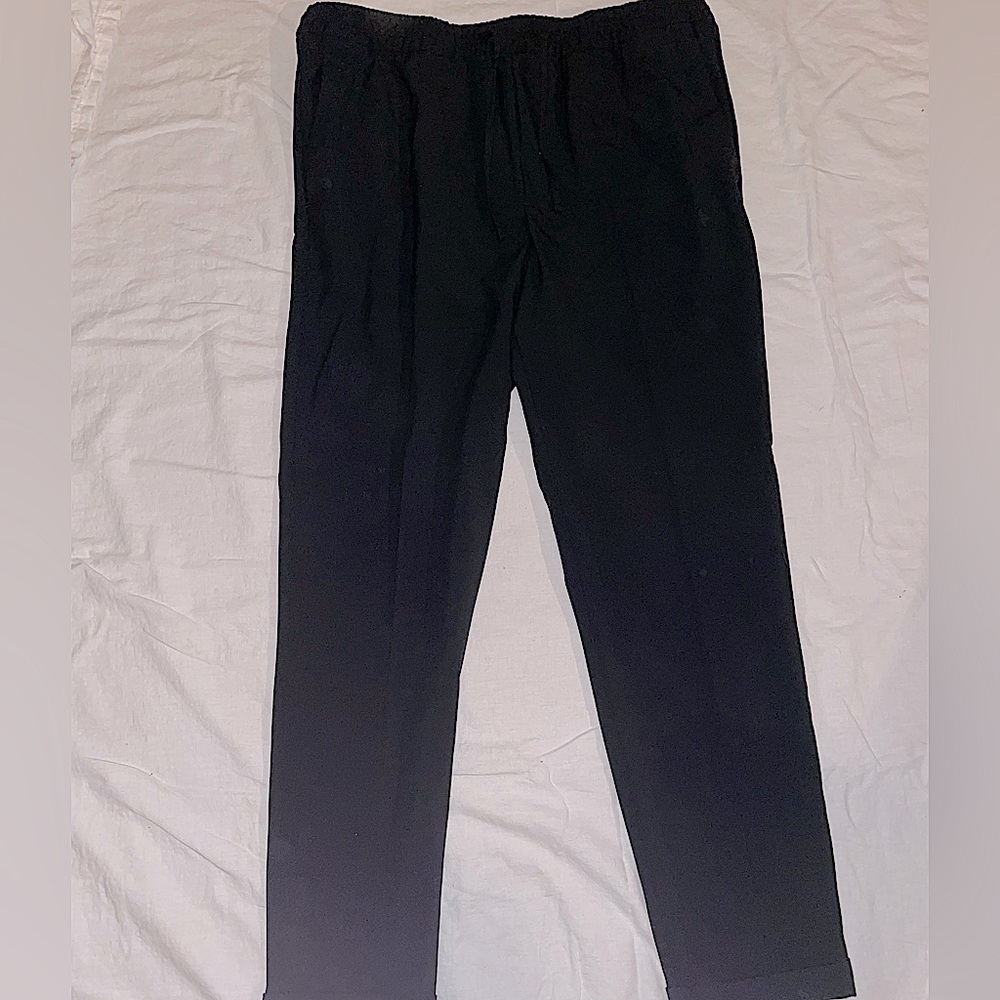 H&M Nylon Straight Leg Pleated Slack